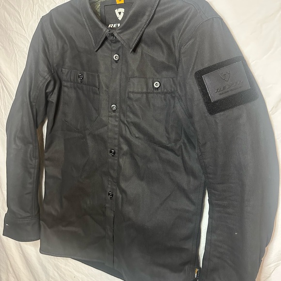 REV’IT! Worker Armored Motorcycle Overshirt, Small, CE Armor, Black - Picture 2 of 16